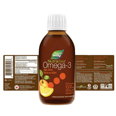 NutraSea Omega-3 High DHA Juicy Citrus 6.8 Oz by NutraSea