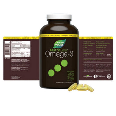 NutraSea Omega-3 Liquid Gels Lemon 240 Count by NutraSea