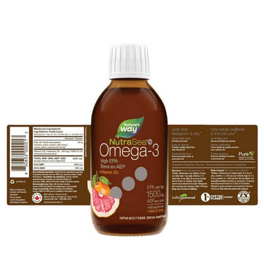 NutraSea HP+D Omega-3 Grapefruit Tangerine 6.8 Oz by NutraSea