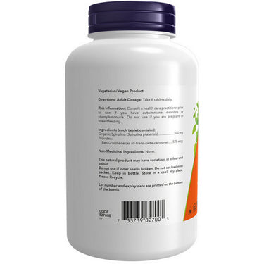 Organic Spirulina 500 Tabs by Now
