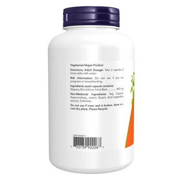 Slippery Elm 250 VegCaps by Now