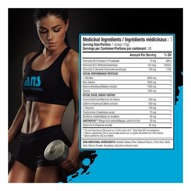 ANS Performance, Ritual PreWorkout Blue Raz, 360 Grams