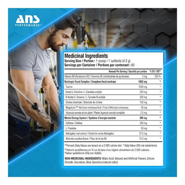 ANS Performance, Rave Nootropic  Blue Raspberry, 252 Grams