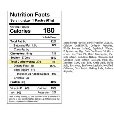 Legendary Foods Protein Pastry Blueberry 10 X 61 Grams by Legendary Foods