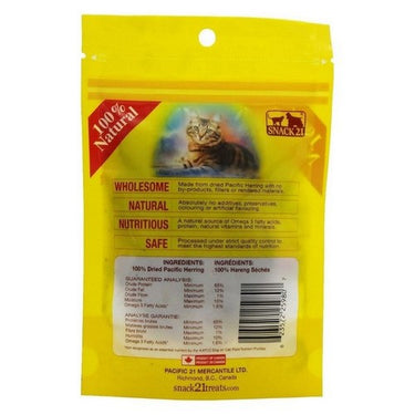 Cat Treats Wild Pacific Herring Steaks 25 Grams (Case Of 12) by Snack 21