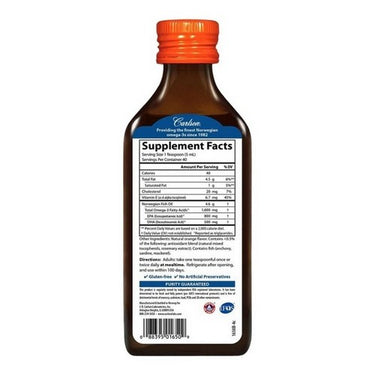 Carlson, Fish Oil Liquid Orange, 200 Ml