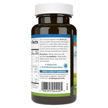 Carlson, ACES + Zn Vitamins A C E + Selenium & Zinc Softgels, 60 Count