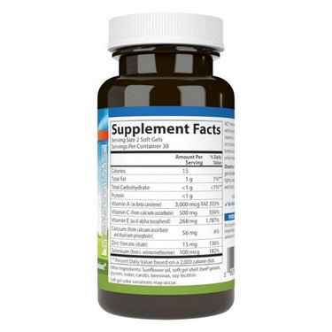 Carlson, ACES + Zn Vitamins A C E + Selenium & Zinc Softgels, 60 Count