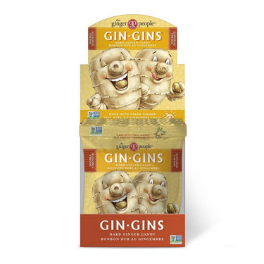 Ginger People, Gin Gins Double Strength Hard Ginger Candy, 60 Grams (12 Count)