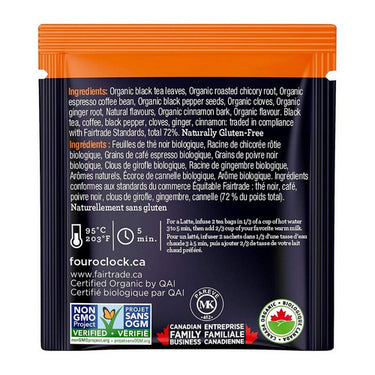 Four O'Clock Tea, Chai Espresso Tea, 16 Bags (Pack of 6)