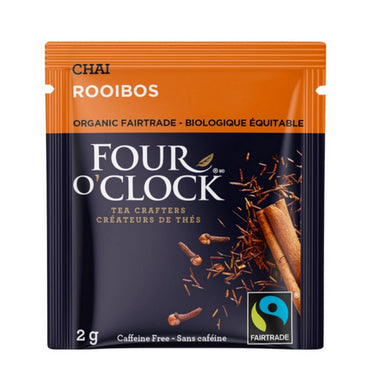 Four O'Clock Tea, Chai Rooibos Tea, 16 Bags (Pack of 6)