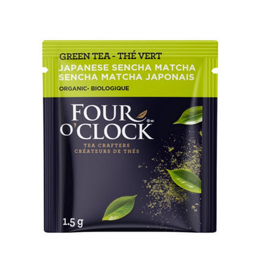 Four O'Clock Tea, Sencha Matcha Tea, 16 Bags (Pack of 6)