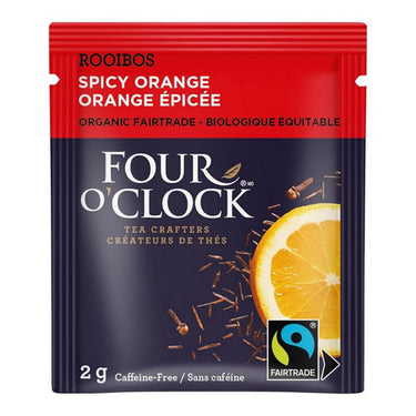 Four O'Clock Tea, Spicy Orange Rooibos Tea, 16 Bags (Pack of 6)
