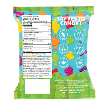 Better Bears, Variety Pack Gummy Bears, 50 Grams (12 Count)