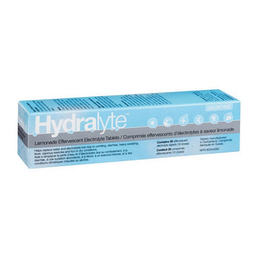 Hydralyte, Effervescent Electrolyte Tablets Lemonade, 20 Count
