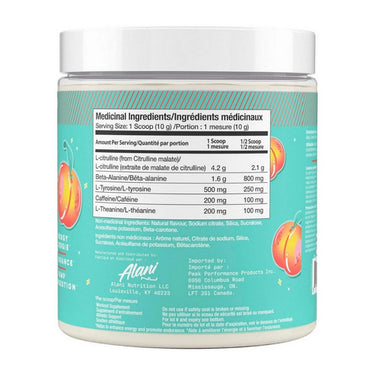 Alani Nu, Pre Workout Powder Juicy Peach, 294 Grams