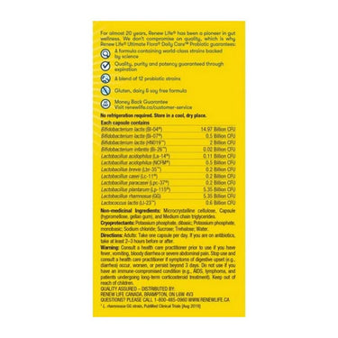 Renew Life, Ultimate Flora Daily Care, 30 Billion, 30 Vegetarian Capsules