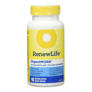 Renew Life, Digestmore With HCL, 90 Vegetarian Capsules