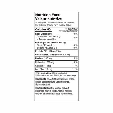 Beef Protein Isolate Lemon Lime 25 Servings by Alt Lifestyle Products