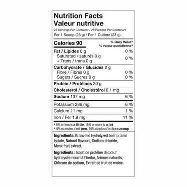 Beef Protein Isolate Peach Mango 25 Servings by Alt Lifestyle Products