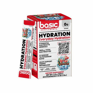 Basic Hydration Watermelon Ice 100 Grams (Pack Of 20) by Basic Supplements