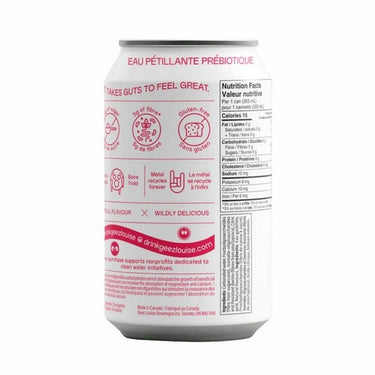 Prebiotic Sparkling Water Lemon Lavender 355 Ml (Pack Of 12) by Geez Louise