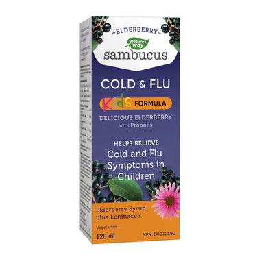 Sambucus Elderberry Kids Cold & Flu Syrup 120 ml by Nature's Way