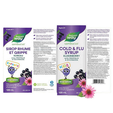 Sambucus Elderberry Kids Cold & Flu Syrup 120 ml by Nature's Way