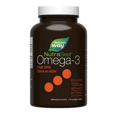 NutraSea DHA Liquid GelsFresh Mint 60 Count by NutraSea