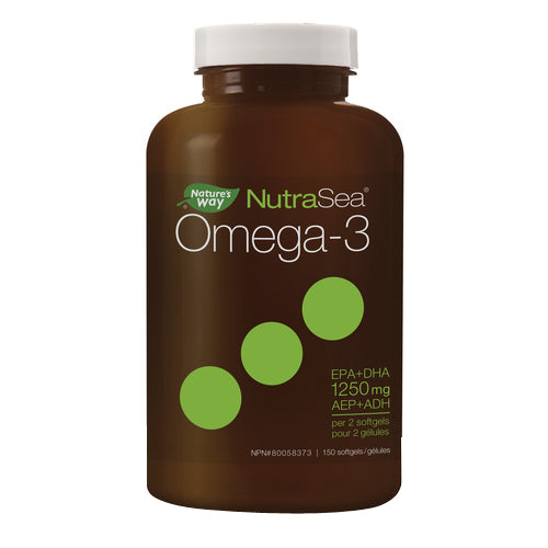 Omega-3 Liquid Gels Fresh Mint 150 Count by NutraSea