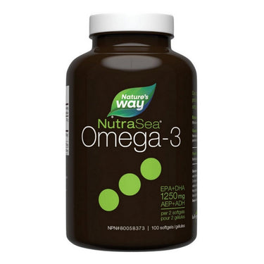 Omega-3 Liquid Gels Fresh Mint 100 Count by NutraSea