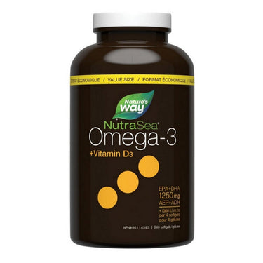 NutraSea Vitamin D3 Softgels Lemon 240 Count by NutraSea