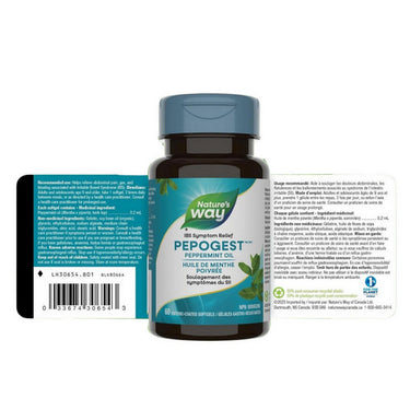 Nature's Way, Pepogest (Peppermint Oil), 60 Softgels