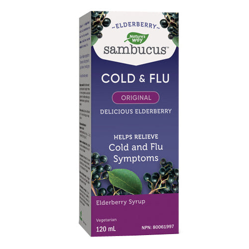 Sambucus Original Elderberry Cold & Flu Syrup 120 ml by Nature's Way