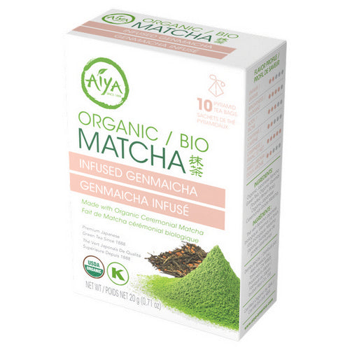 Organic Matcha Infused Genmaicha Tea 10 Bags by Aiya Company Limited