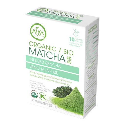 Organic Matcha Infused Sencha Tea 10 Bags by Aiya Company Limited
