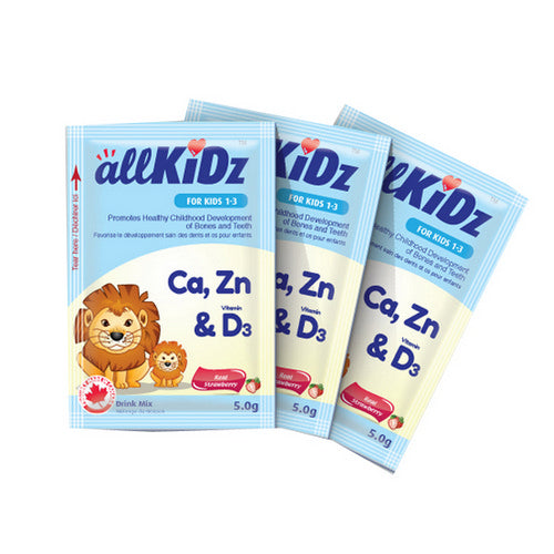 Calcium, Zinc & Vitamin D3 Drink Mix 30 bags, 5 Grams by Allkidz Naturals Inc.