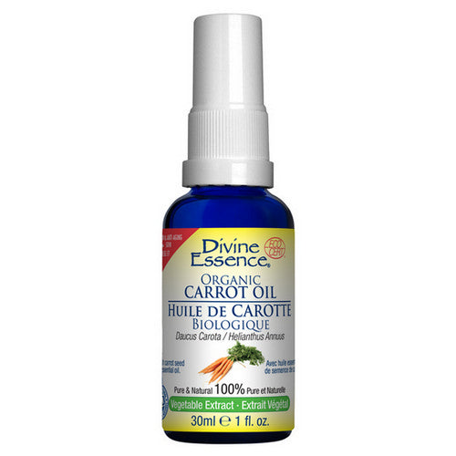Organic Essential Carrot Oil Extract 30 Ml by Divine Essence