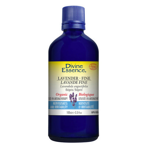 Organic Essential Oil Lavender Fine 100 Ml by Divine Essence