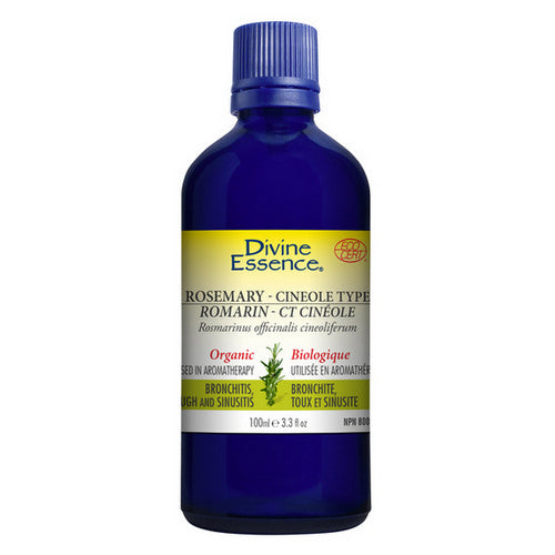 Organic Essential Oil Rosemary Cineole Type 100 Ml by Divine Essence
