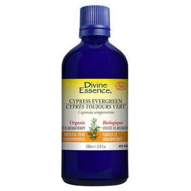 Organic Cypress Evergreen Essential Oil 100 Ml by Divine Essence
