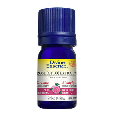 Organic Essential Oil Rose (Otto) Extra 5% 5 Ml by Divine Essence