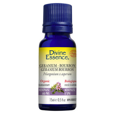 Organic Essential Oil Geranium Bourbon 15 Ml by Divine Essence