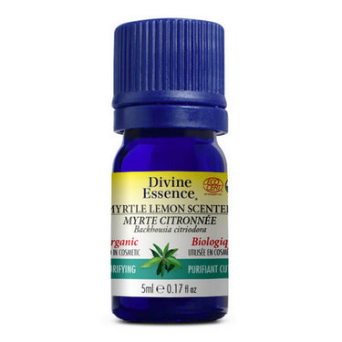 Divine Essence, Organic Essential Oil Myrtle Lemon Scented, 5 Ml