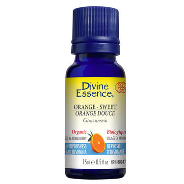 Organic Essential Oil Orange Sweet 15 Ml by Divine Essence