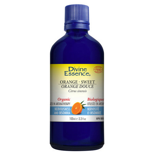 Organic Essential Oil Orange Sweet 100 Ml by Divine Essence