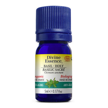 Divine Essence, Basil-Holy Essential Oil Organic, 5 Ml