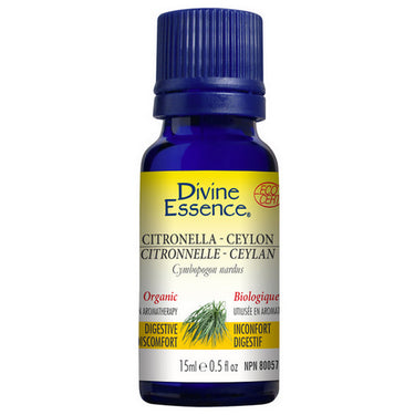 Organic Essential Oil Citronella Ceylon 15 Ml by Divine Essence