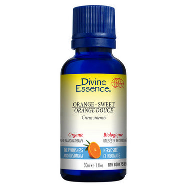 Organic Essential Oil Orange Sweet 30 Ml by Divine Essence