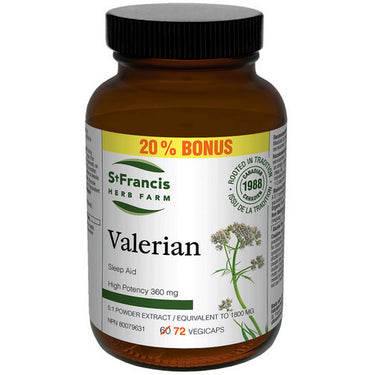 Valarian Capsules BONUS 72 Caps by St. Francis Herb Farm Inc.